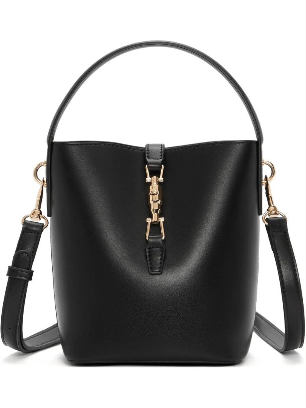 Stylish Small Bucket Bag Crossbody Purse | Soft Vegan Leather, Adjustable Strap